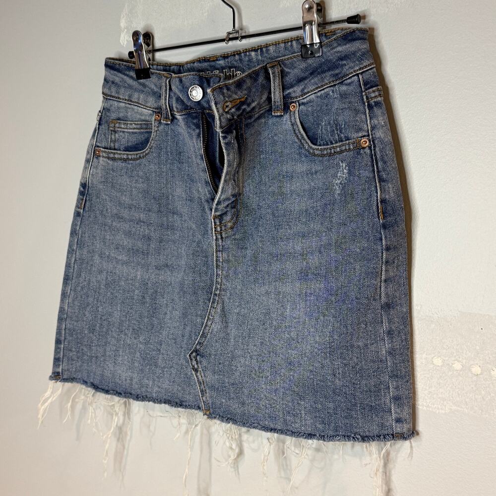 wild fable jean mini skirt sz 4 - Picture 2 of 6